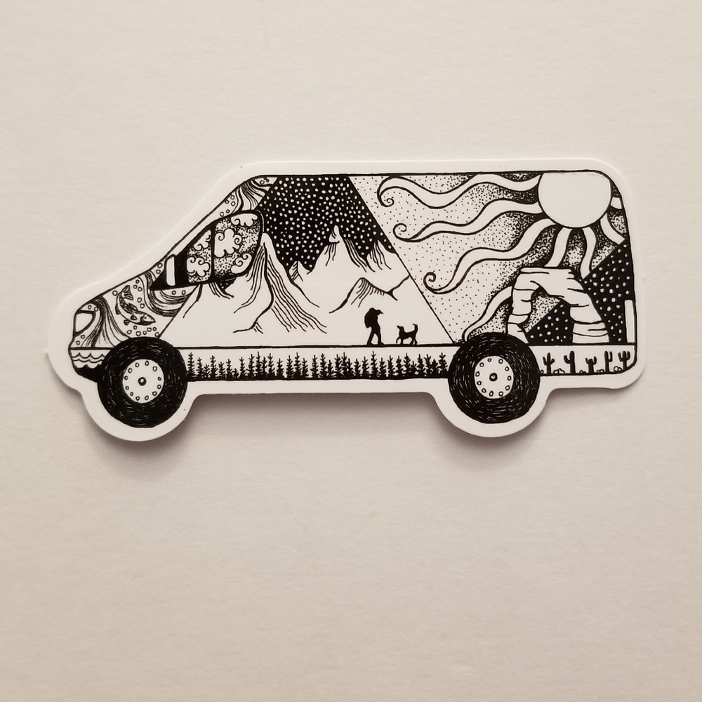 10/$10 Travel Van Sticker